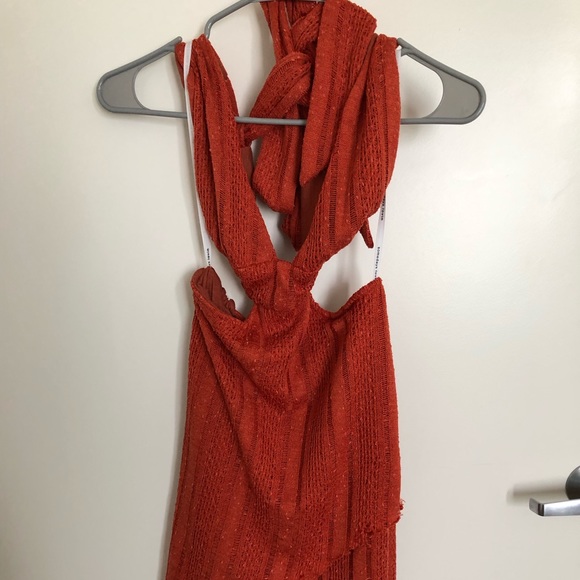 Somedays Lovin Dresses & Skirts - Somedays Lovin Orange Dress Wrapdress Sz SM